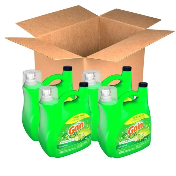 Plus AromaBoost 154 fl. oz. Original Scent He Mega Liquid Laundry Detergent (107-Loads, Case of 4)