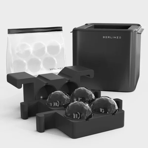 BERLINZO Premium Clear Ice 4 Balls Maker