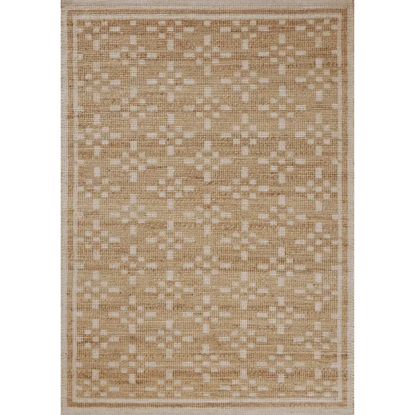 Chris Loves Julia x Loloi 5'0" 7'6" Natural/Ivory Judy JUD-07 Area Rug