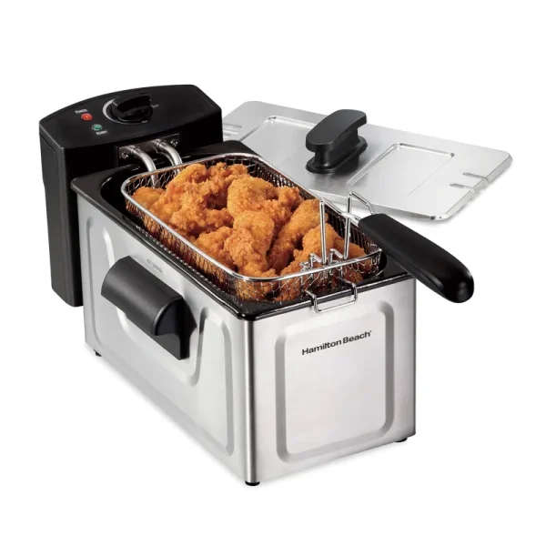 Hamilton Beach 8 Cup Deep Fryer, Family-Size Food Capacity Cooks Up to 6 Cups of Food, Black, 35335