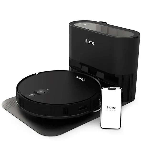 iHome AutoVac Eclipse Pro 3-in-1 Robot Vacuum and Vibrating Mop HomeMap Navigation