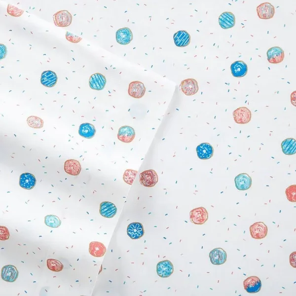 Poppy & Fritz Polka Donuts Cotton Percale Twin Multicolor Sheet Set