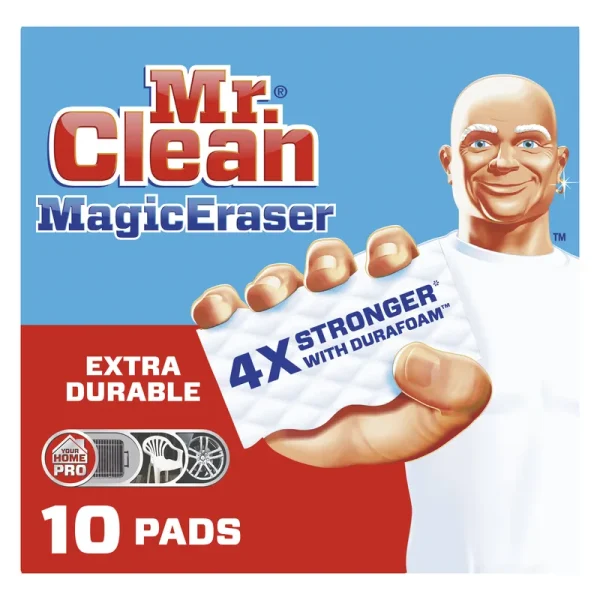 Mr. Clean Magic Eraser Extra Durable, Cleaning Pads with Durafoam, 10 Count