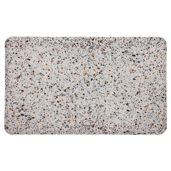 Mohawk Home Dri-Pro Cushion Kitchen Mat, Terrazo Tile, Cream, 1' 6" x 2' 6"