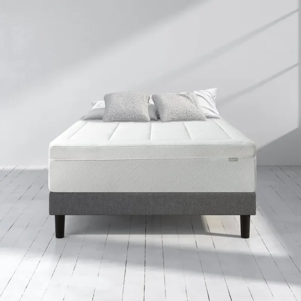 Zinus Cloud 2 inch Twin Memory Foam Mattress Topper, White