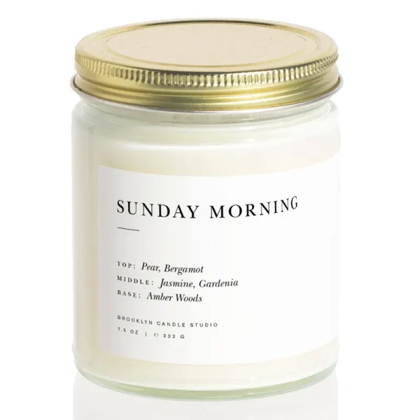 Brooklyn Candle Studio Minimalist Candle Sunday Morning