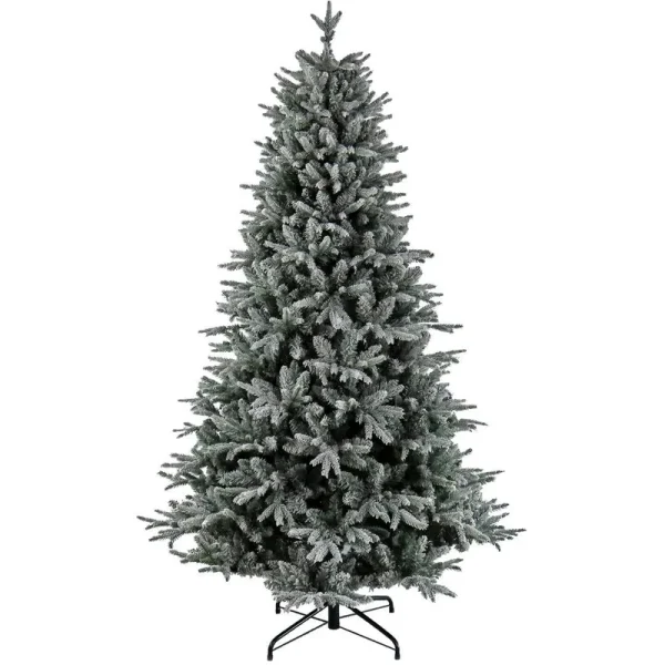 Green Realistic Fir Flocked/Frosted Christmas Tree Size: 6.5' H