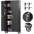 72'' Black Cabinet with Pegboard