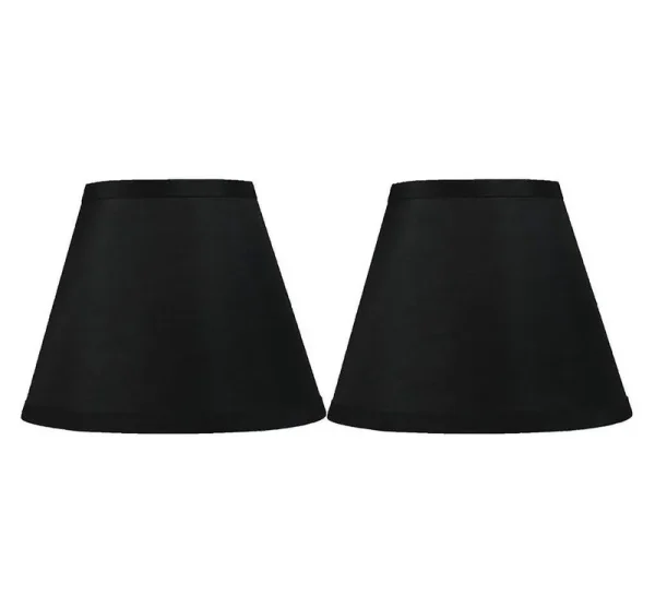 Silk/Shantung Empire Lamp Shade ( Spider ) (Set of 2) Winston Porter Color: Black