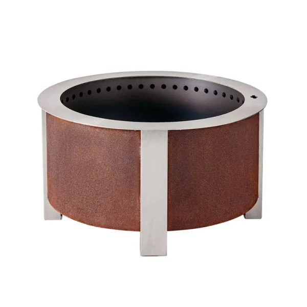 Breeo x Series 24 Smokeless Fire Pit | Corten Steel