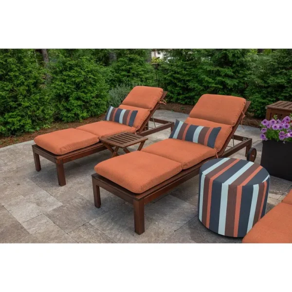 Pryer Outdoor Sunbrella Chaise Cushion Joss & Main Fabric: Cast Coral