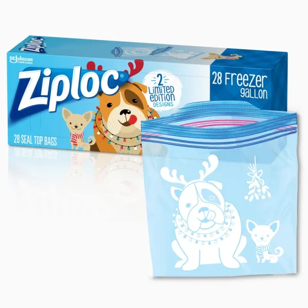 Ziploc Seal Top Bags, Freezer, Gallon - 28 bags