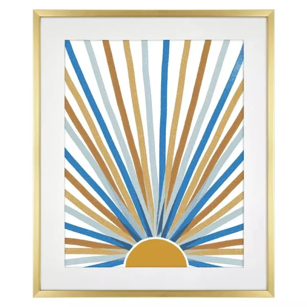 New - 20.78" x 24.78" Matted to 16" x 20" Thin Poster Frame Brass - Room Essentials