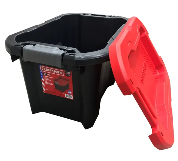 Craftsman 10-Gallon (40-Quart) Black Tote with Latching Lid
