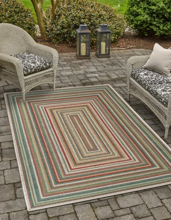 Baja Outdoor 10x13 Colorful Geometric Large Area Rug Indoor Outdoor Rug