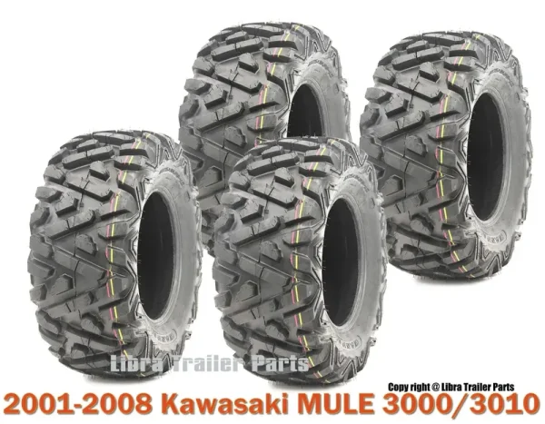 Full Set Utility ATV UTV Tires 23x11 - 10 for 01 - 08 Kawasaki MULE 3000/3010