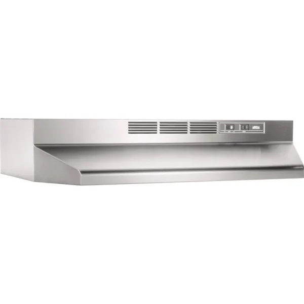 Broan Economy 41000 24" Stainless Steel Non-Ducted Range Wall Hood, Silver
