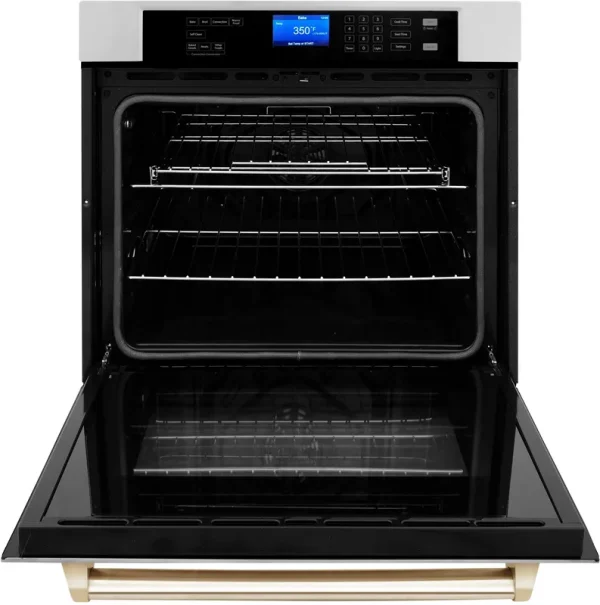 ZLINE 30" Autograph Edition Single Wall Oven with Self Clean and True Convection in Stainless Steel - Matte Black
