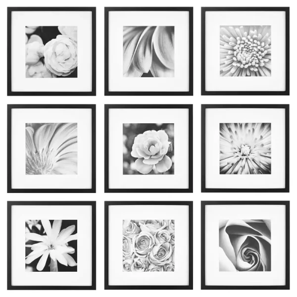 Gallery Perfect 9 Piece Black Frame Kit