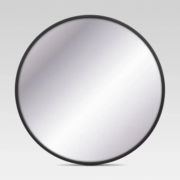 28" Round Black Decorative Wall Mirror - Project 62