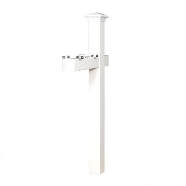 Postal Pro 4 x 4 White Polymer Mailbox Post PP200PWH