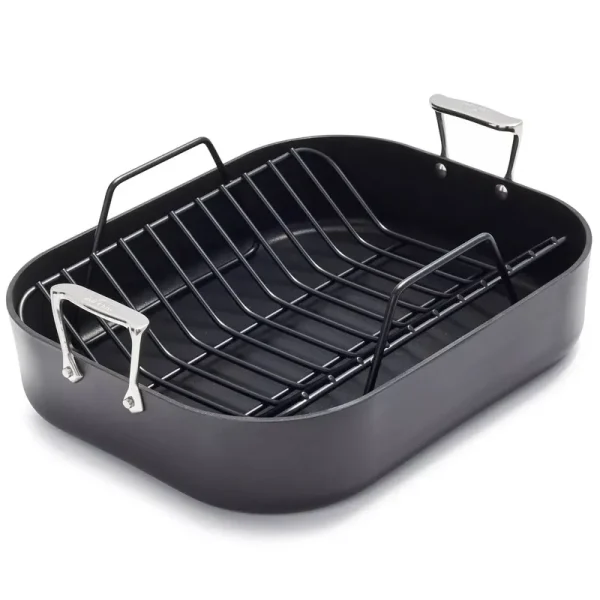 All-Clad E7649764 HA1 Hard Anodized Nonstick 13" x 16" Roaster