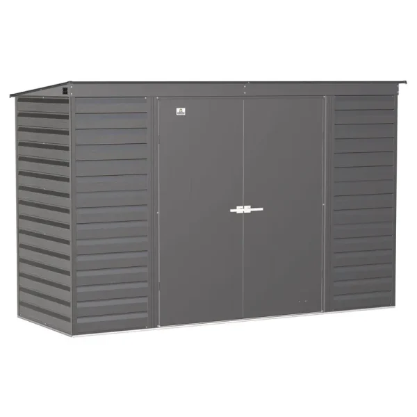 Arrow Select Steel Storage Shed 10x4 - Charcoal