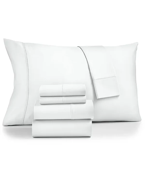 Fairfield Square Collection Brookline 1400-Thread Count 6-Pc. California King Sheet Set - White