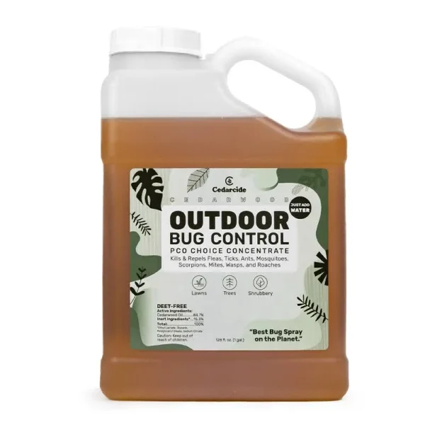 Cedarcide Outdoor Bug Control Lawn Concentrate (Gallon Refill / Cedarwood)