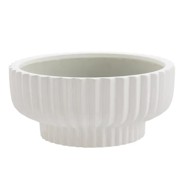 Better Homes & Gardens 12" White Fischer Round Ceramic Planter - Each