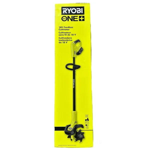 Ryobi ONE+ 18V 8 in. Cordless Cultivator with 4.0 Ah Battery and Charger