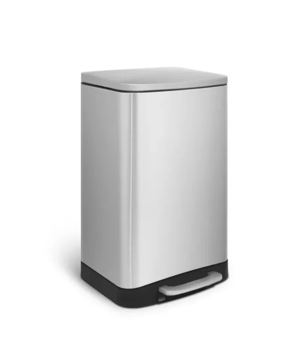 Innovaze 10.6 Gal./ 40-Liter Fingerprint Free Brushed Stainless Steel Rectangular Step-On Trash Can