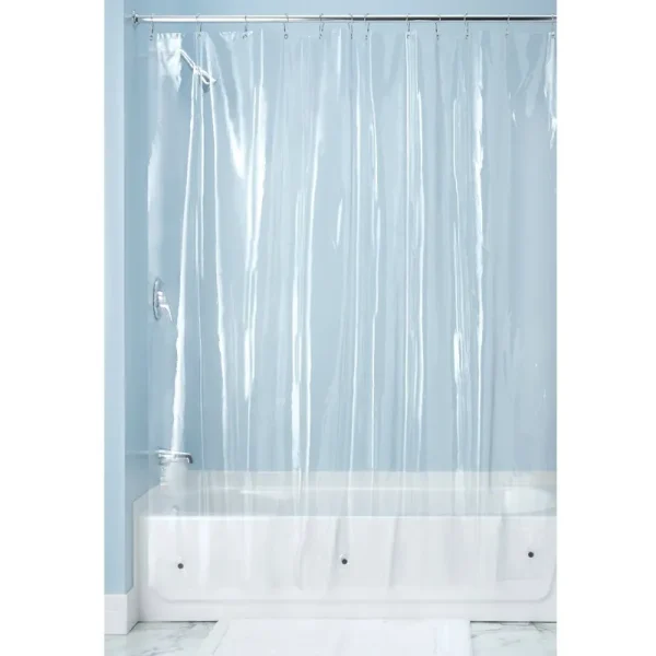 Interdesign Vinyl Shower Curtain Liner, X-Long 72 inch x 96 inch, Clear