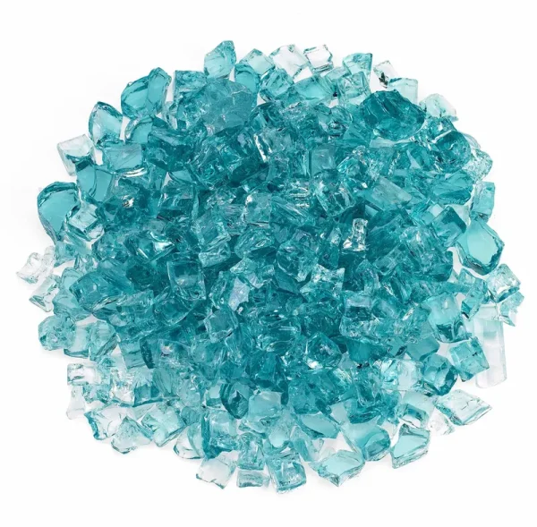 American Fireglass 1/2 in. Azuria Fire Glass 10 lbs. Bag