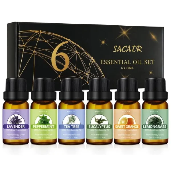Essential Oil Set - Essential Oils - Pure Essential Oils - Perfect for Diffuser, Aromatherapy, Massage, Skin, Hair Care & Fragrance, Soap, Candle