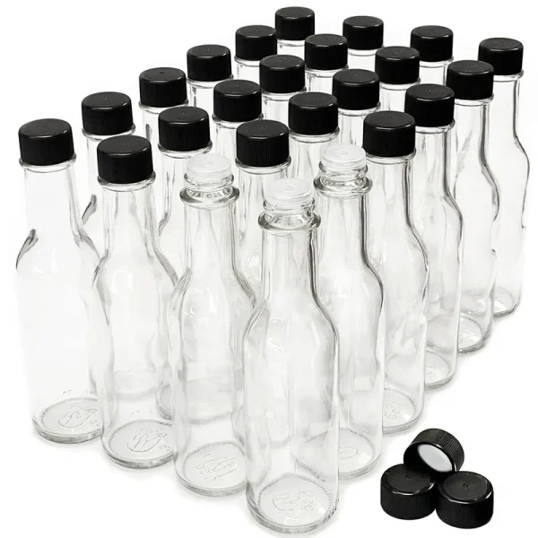 nicebottles - Hot Sauce Bottles 5 oz - 24 Pack