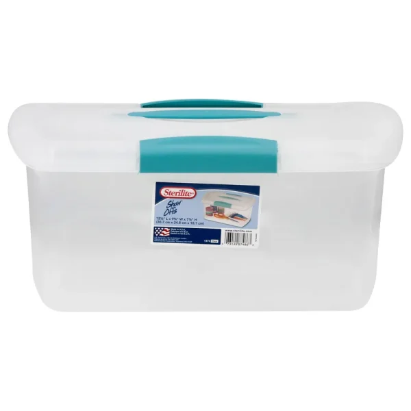 Sterilite Showoffs Nesting Storage Box, Clear