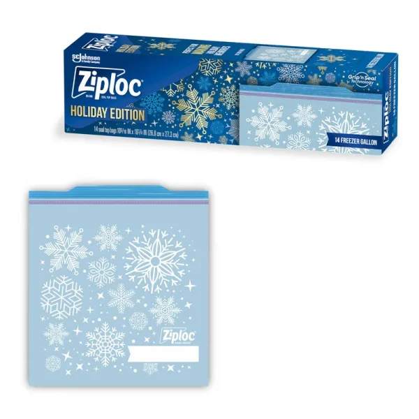 Ziploc Seal Top Bags, Freezer Gallon - 14 bags