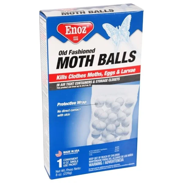 Enoz Moth Balls, Old Fashioned - 8 oz