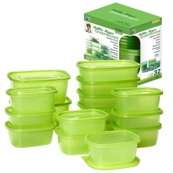 Debbie Meyer GreenBoxes 32 Piece Set Keeps Fruits, Vegetables, Baked Goods