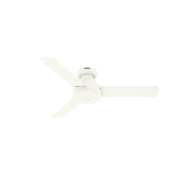 Hunter 52402 44 in. Presto Matte White Low Profile Ceiling Fan & Wall Control
