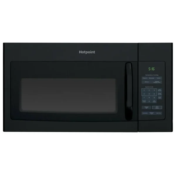Hotpoint RVM5160DHBB 1.6 Cu. ft. Black Over-The-Range Microwave