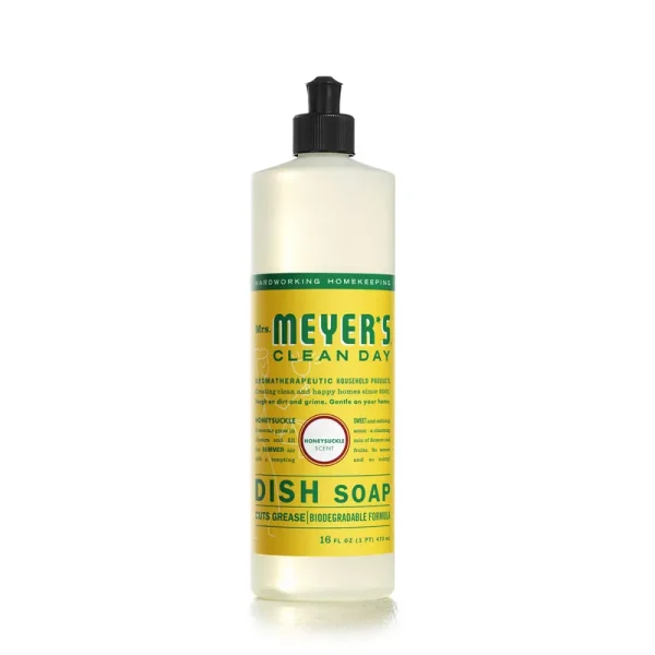 Mrs. Meyer's Clean Day Dish Soap, Honeysuckle Scent - 16 fl oz