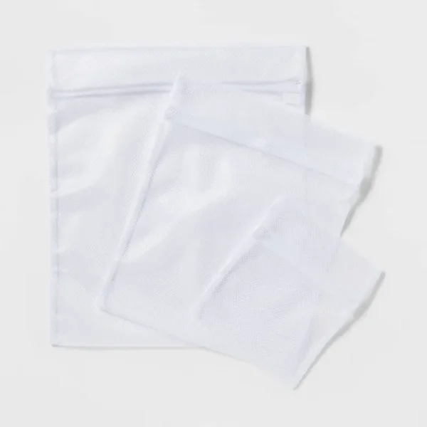3pk Mesh Wash Bags White - Brightroom
