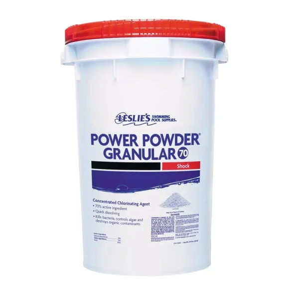 Leslie's 50 lb Calcium Hypochlorite Pool Shock Bucket, Power Powder