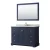 Dark Blue / White Carrara Marble Top / Brushed Gold Hardware