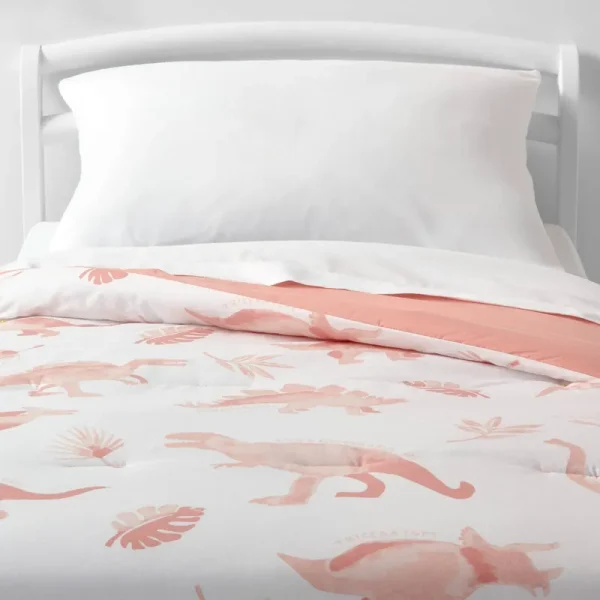 Toddler Pink Dinosaur Kids' Comforter - Pillowfort