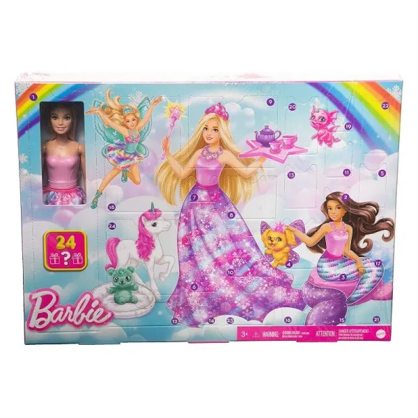 Barbie Dreamtopia Advent Calendar with Doll and 24 Surprises