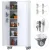 72'' White Cabinet with Pegboard