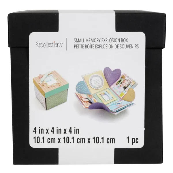 Recollections Small Black Memory Explosion Box - Each